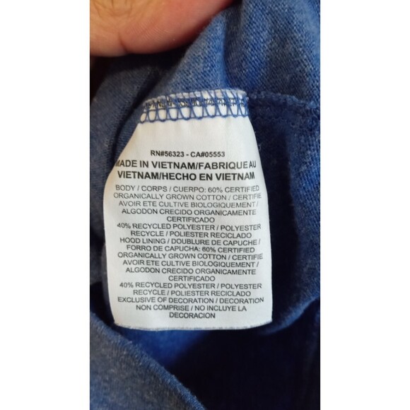 Nike Women's blue speckle long sleeve full zip hooded draw string sweater - Picture 4 of 6